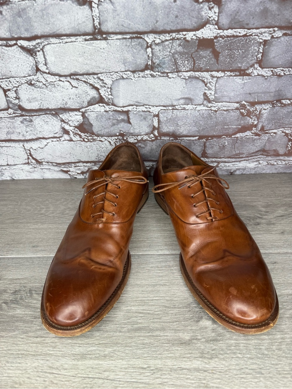 Paul Smith Brown Leather Wingtip Dress Lace Up Oxfords Shoes Men Sz 43EU/10M US